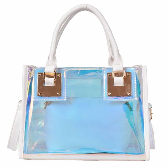 Transparent Shoulder Crossbody Bag, 2 In 1 Desner Fashion Handbag B) - Picture 1 of 1